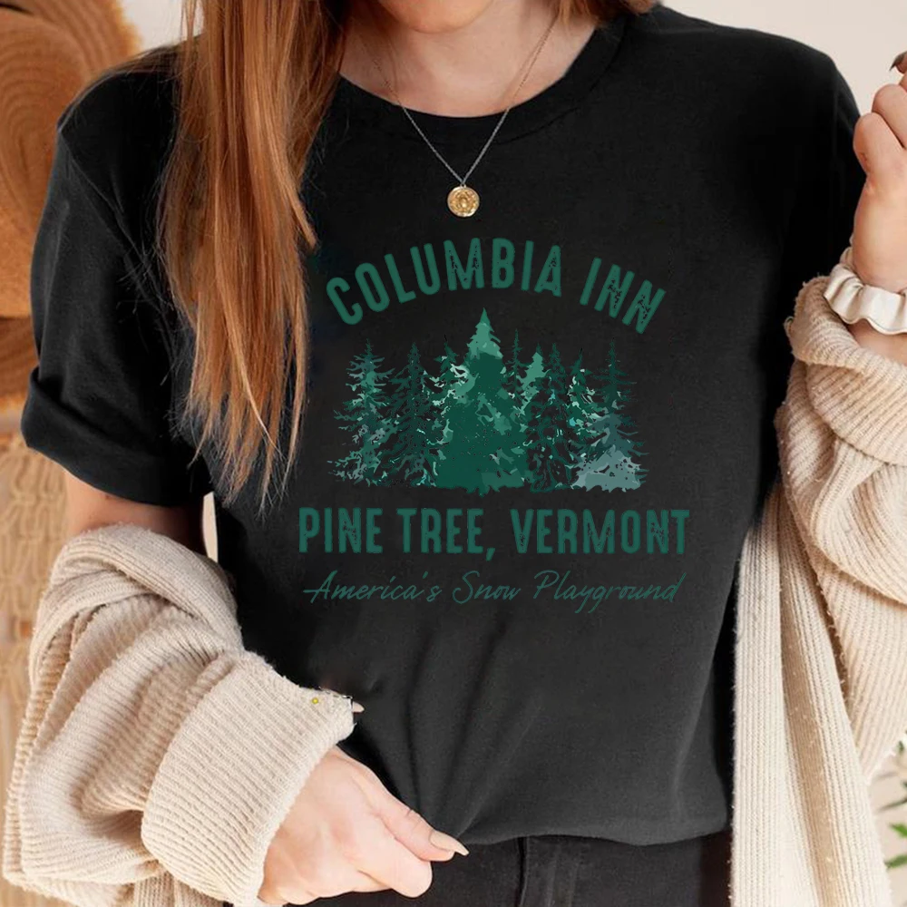 White Christmas Movie Columbia Inn Pine Tree Vermont T Shirt 90s Christmas Song Shirt Retro Christmas Movie Tee Xmas Tops