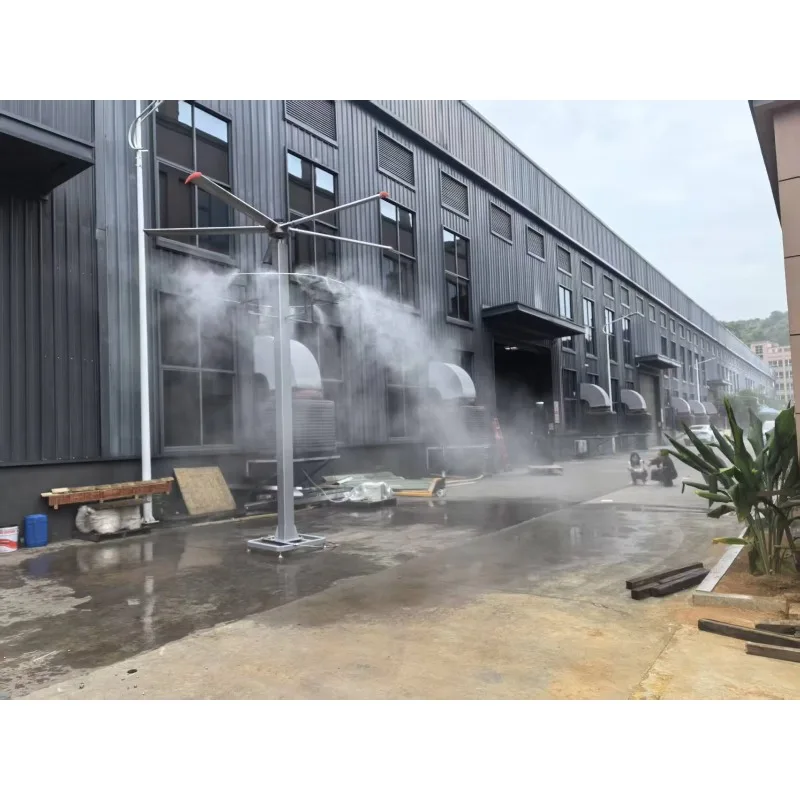 High Power Vertical Misting Fan, High Efficiency Cooling, Outdoor Misting Device for Hot Weather and Large Open Areas