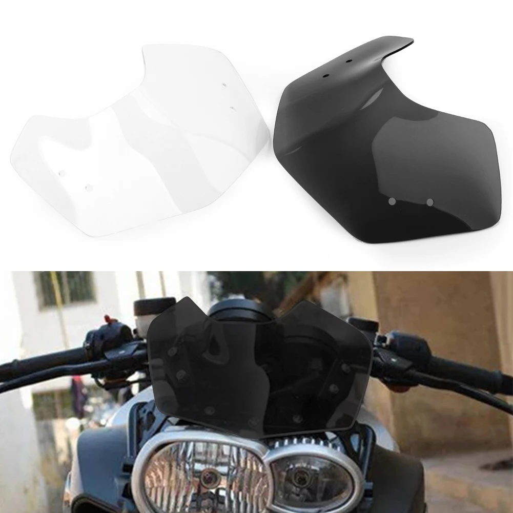 Motorcycle Windshield WindScreen Front Glass Cover Deflectors For BMW K1200R 2005-2008 & K1300R 2009-2015 ABS Plastic