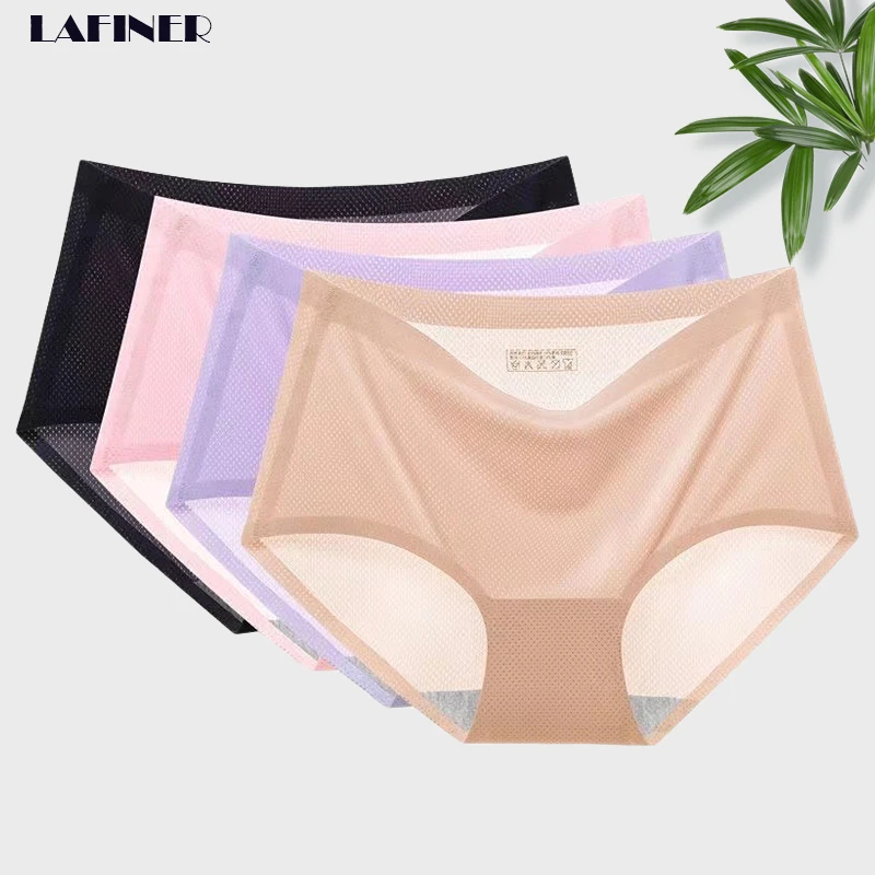 

Women's Seamless Panties Ice Silk Underwear Sprots Breathable Panty Quick Drying Swim Bottom Briefs Panties for Women Culottes