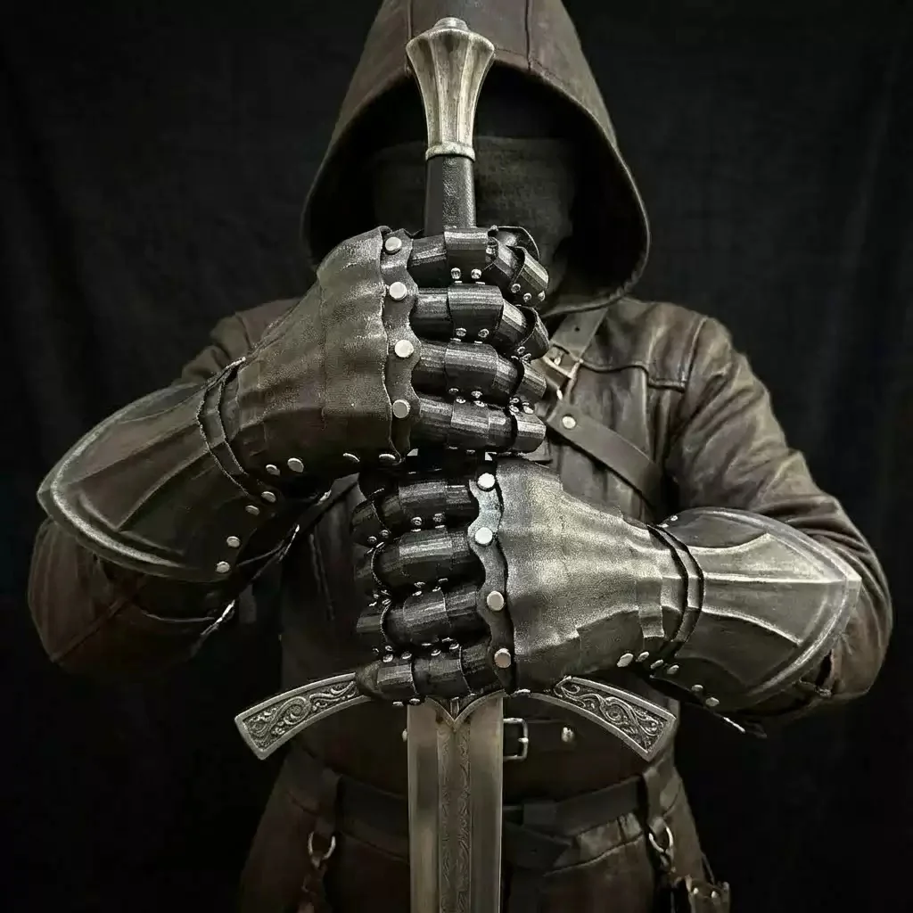 

3D печать Techwear киберпанк механическая рука доспехи длинные перчатки ретро красивый косплей костюм подарок для мужчины