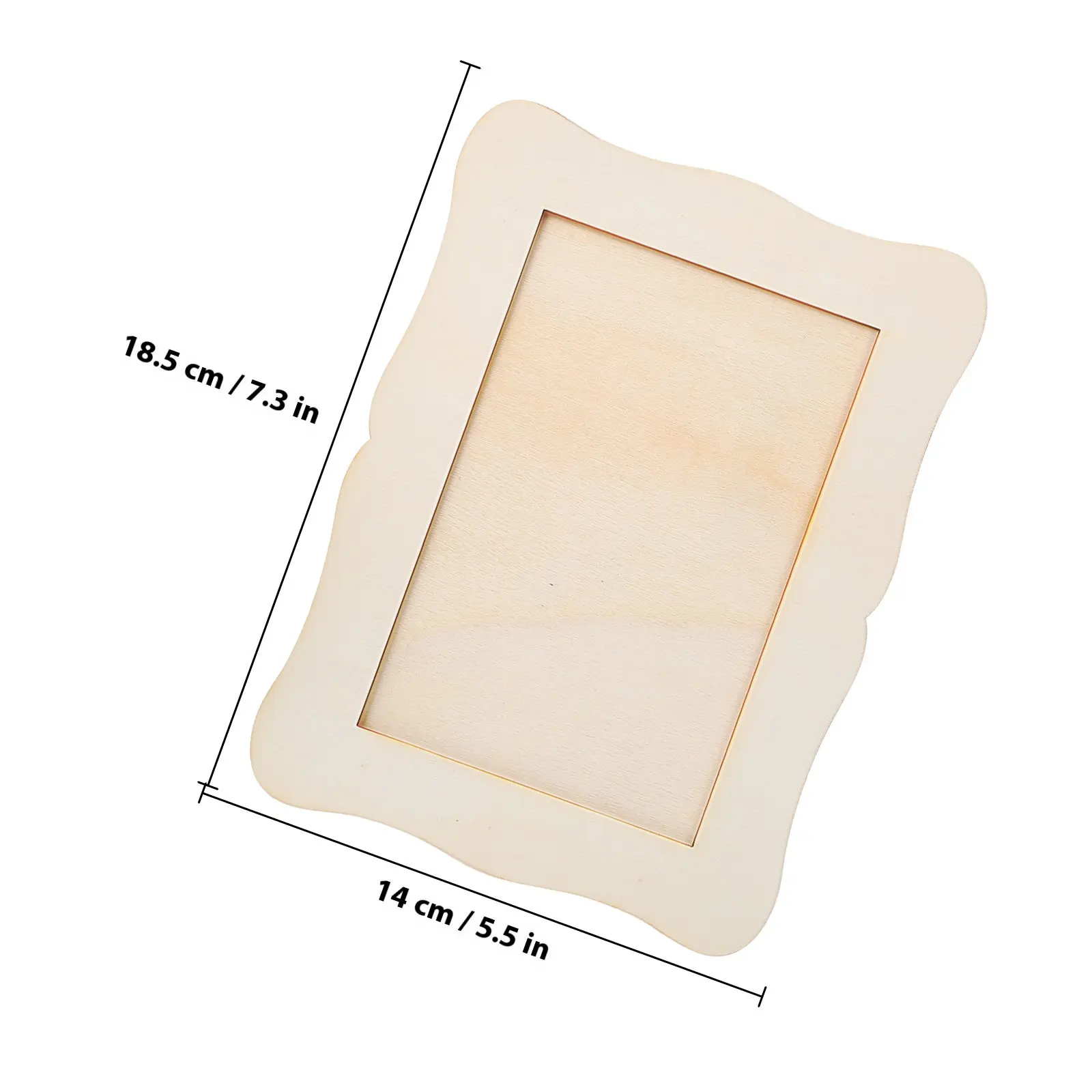 Unfinished Wood Picture Frames 6 Pack DIY Craft Kit for Painting Staining Home Decor Photo Display