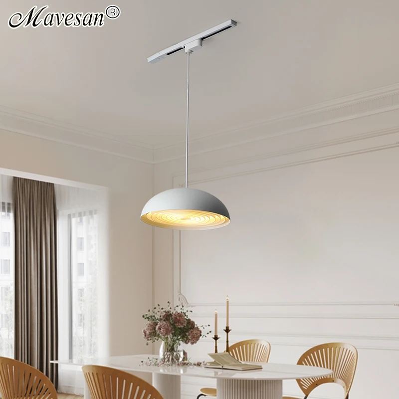 LED Pendant Light for Dining Table Study Coffee Shop Home Decor Restaurant Adjustable Movable Rocker Arm Track Hanging Light