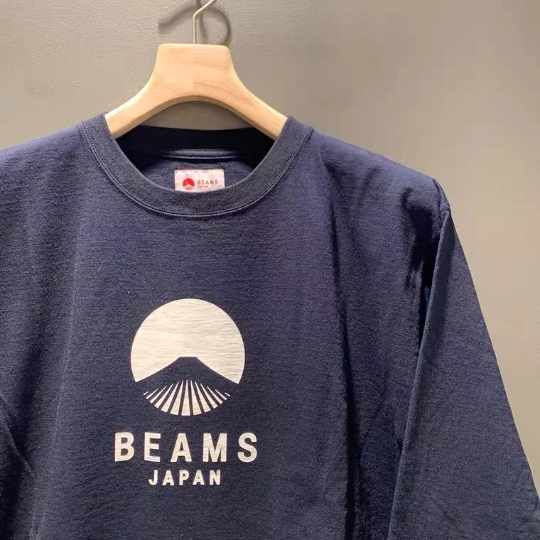 

Loose Long Sve T-irt Fuji Mountain Design Red Rope y Sle Cotton Youth Faion Daily Wear Four Seasons Universal