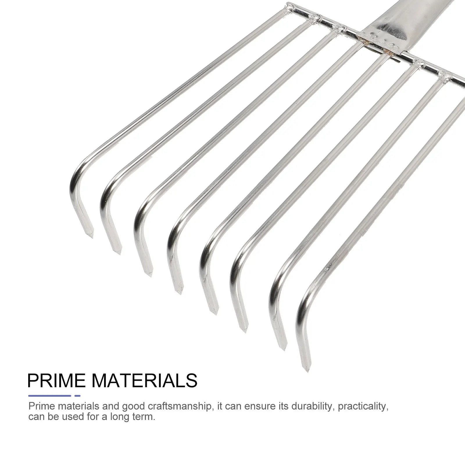 

Stainless Steel Rake Rubber Handle Durable Sharp Claws Shell Digging Rake Beach Garden Soil Loosening Hand Tool