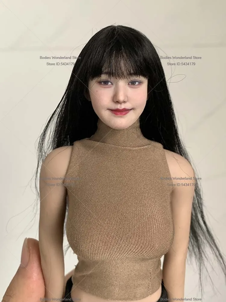 In Magazzino 1/6 1/12 Soldato Femminile Viso Rotondo Ragazza Zhang Yuanying Testa Coreano Pop Cantante Testa Sculpt Per 12 '' 6 '' Action Figure