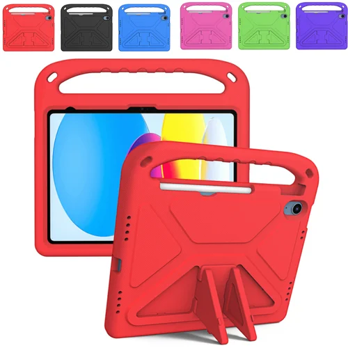 Imagen 1 del producto Funda para niños para Apple iPad 11. a generación A16 11 pulgadas 2025 10th 10,9 ""funda con mango de espuma EVA soporte incorporado a prueba de golpes con ranura para bolígrafo