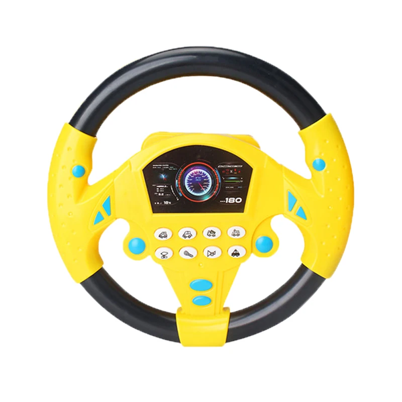 Brinquedo interativo do volante das crianças com sons de condução realistas leves para aprendizagem precoce brinquedos educativos para crianças