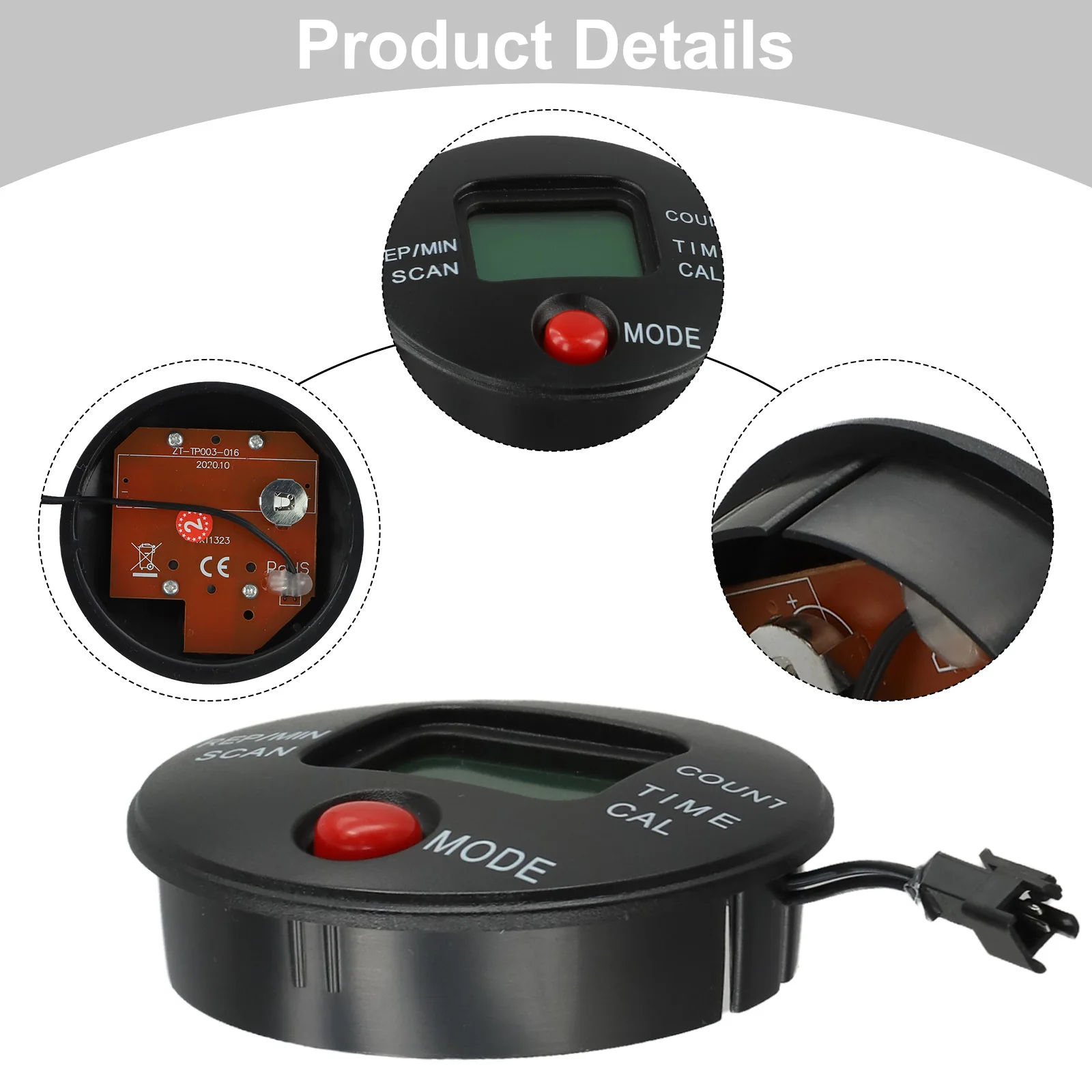 Stepper Counter Monitor for Exercise Bike Digital Display Gym Accessory for Tracking Times Mileage and Calories Burned