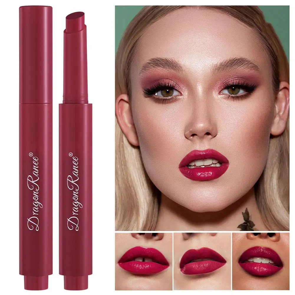 Jelly Lipsticks Waterdichte Langdurige Nude Stick Pen Lippen Tint Schoonheid Drukknop Make-Up Dagelijkse Make-Up Pen Gereedschap Lippenstift A5g7