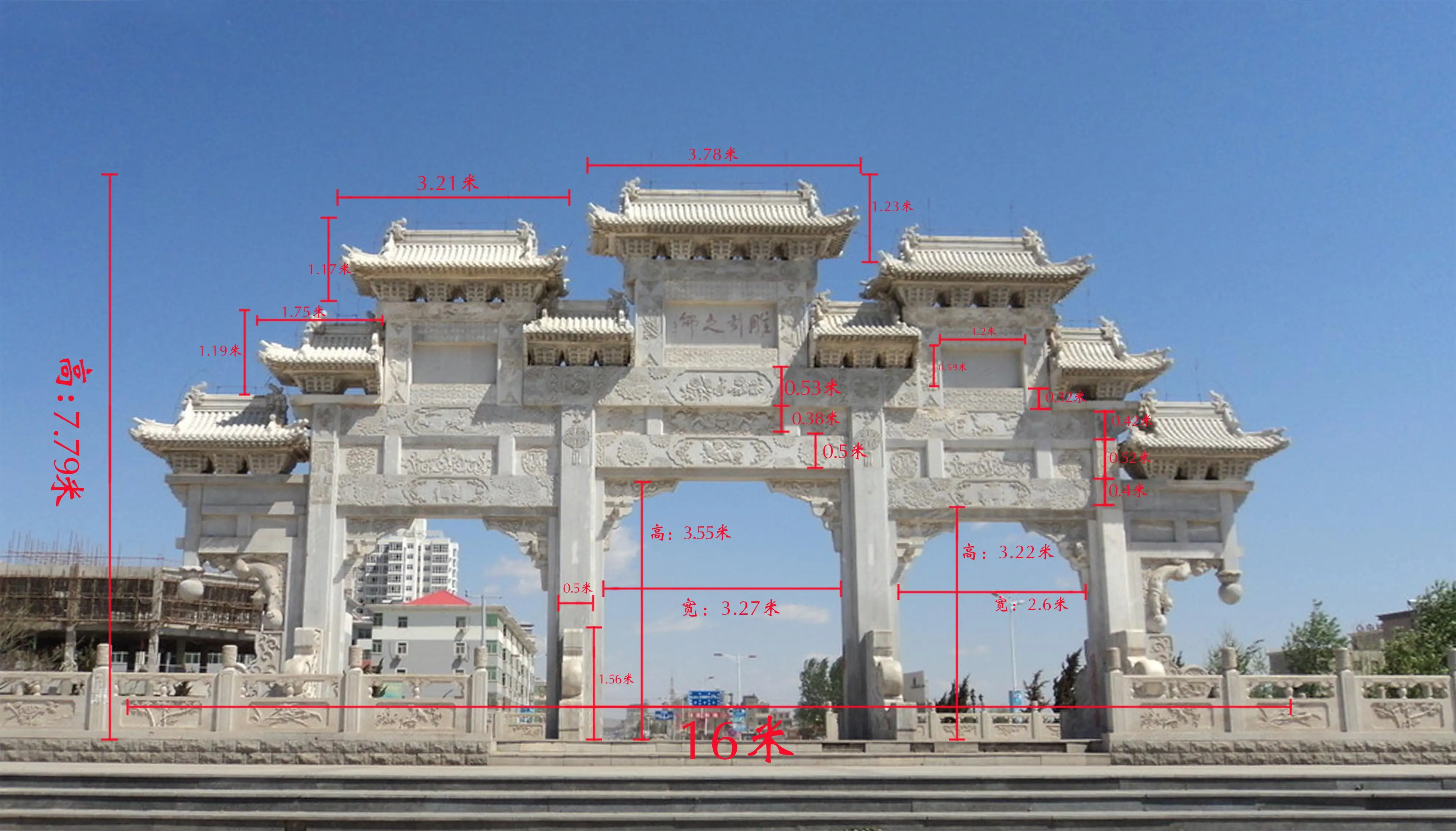 Custom Handcrafted Large Stone Door Frame Sculpture For Outdoor Decoration