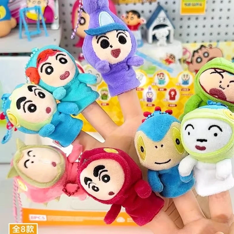 

Карандаш Шинчан, плюшевая кукла на палец, каваи, семейные игры, детские игрушки, мягкая сумка, украшения, подвески для рюкзака, подарки для детей