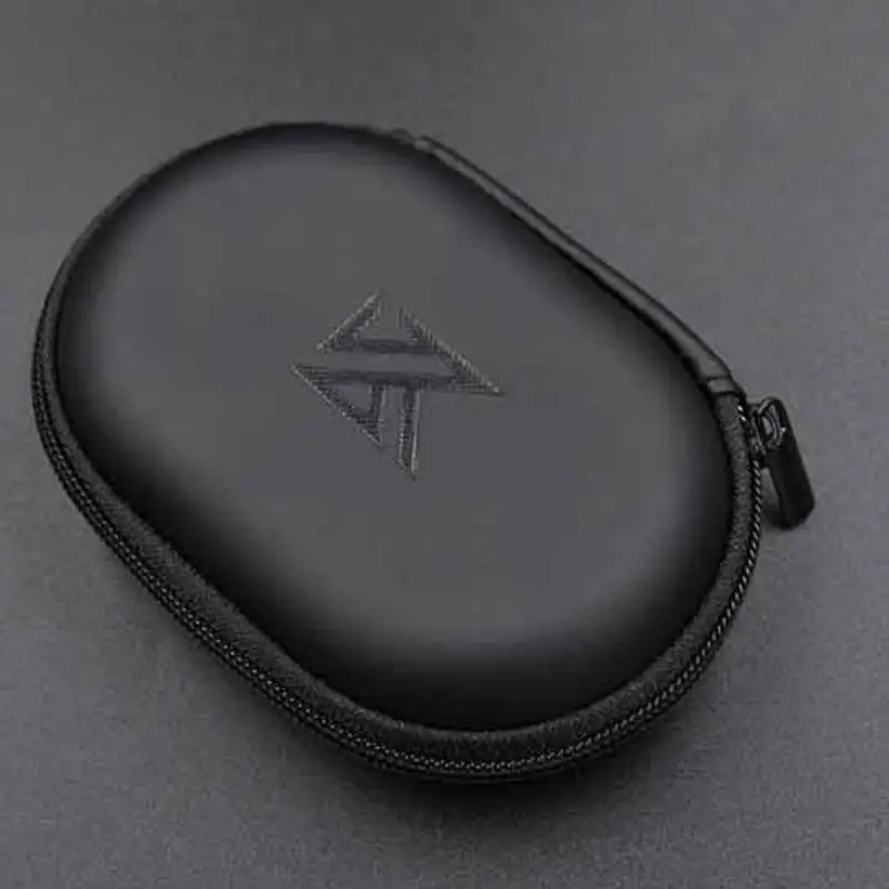 1Pc/2Pcs Earphones Oval Storage Bag Wired Headphones PU Zipper Storage Box Portable Hold Case Container For BA10 AS10 ES4