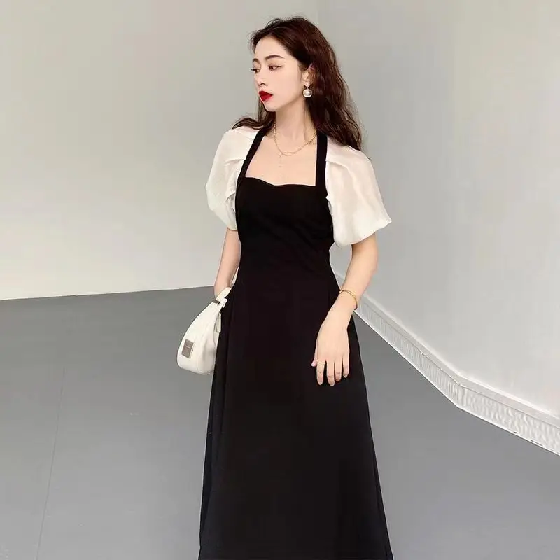 

Summer Retro Slightly Plump and Slimming French Style Senior Sister Light Mature Design Sense Niche Women's Dress