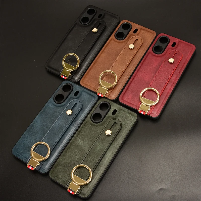 

For Xiaomi Poco C65 Wristband Ring Case TPU Back Cover Dust Box Suitable for Redmi 13C 4G