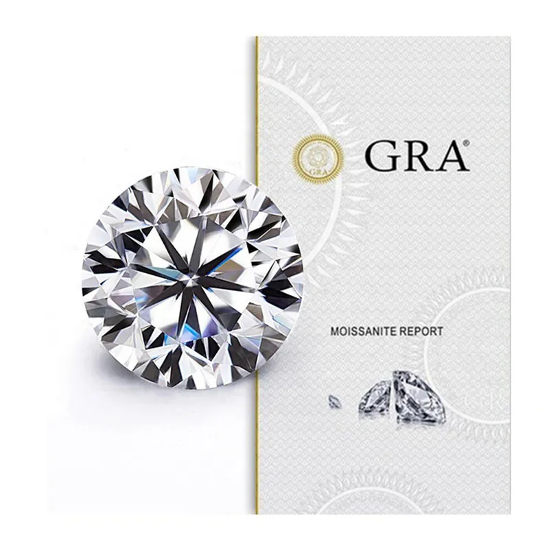 

Hand cutting uper White D Color Best Quality Round Brilliant Cut VVS Loose Gemstones 3-12mm Size High Quality Moissanite