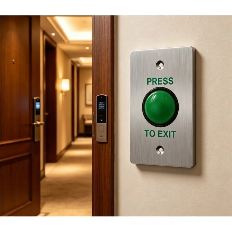Automatic Reset Lock Button For Access Control Systems-Waterproof Switch With Backbox,