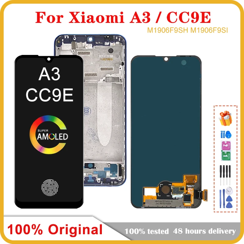 

6.01" AMOLED CC9e LCD For Xiaomi Mi A3 LCD Display Touch Screen Digitizer Assembly Replacement For Xiaomi CC 9e LCD Diaplay