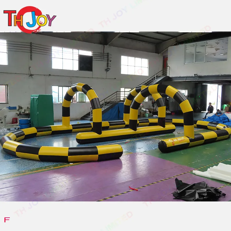 Free Air Shipping! 15x8m Outdoor Big Inflatable Go Kart Track Inflatable Race Track Zorb Ball Track For Sale