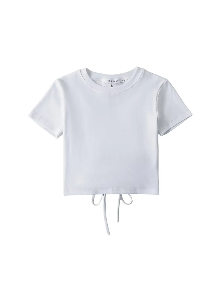 เสื้อยืดผู้หญิงทรงเข้ารูป ดีไซน์เซนเซชั่น แบบเว้าช่วงอก ทรงกลม แบรนด์เนอร์ท สเว รัดรูป โชว์สัดส่วน