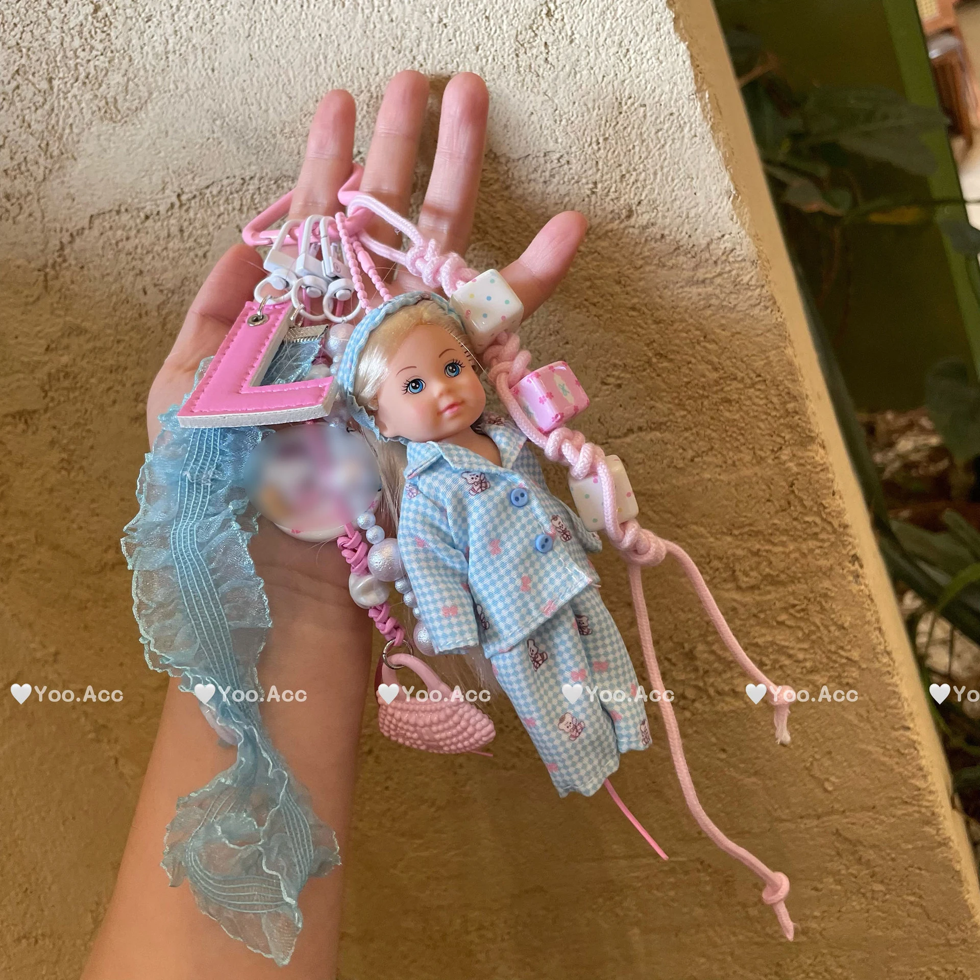 

Korean Version Nice Handmade Pajama Girl Princess Doll Pendant Keychain Cute Princess Doll Joint Movable Backpack Decor Keychain