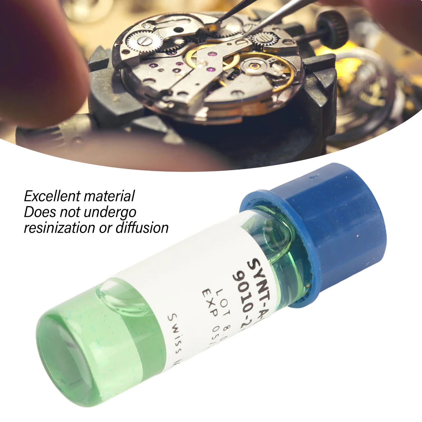 Synthetic Lubrication Watch Oil 9010A Watch Lubricating Oil Watch Mechanical Synthetic Oil for Balance Bearing Light Green 2ml