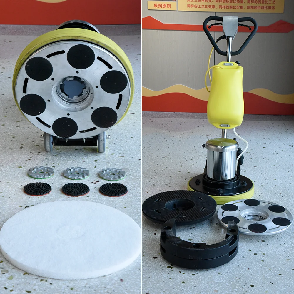 2025 New Commercial Use 1100w 154rpm Electric Concrete Floor Polishing Machine 220V 430mm Working Width 3