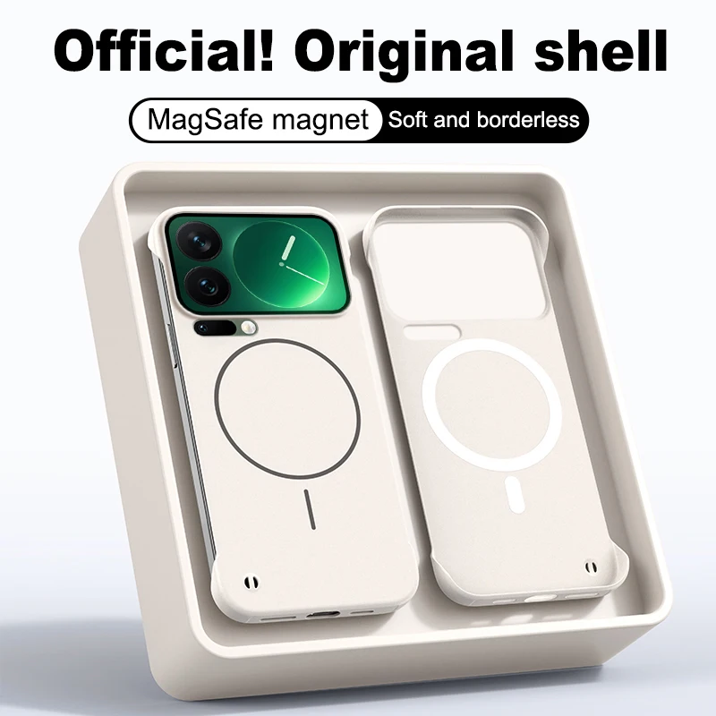 Funda ultrafina mate sin marco para Magsafe Xiaomi 17 Pro Max 15 14 13 13T 12 12X 11 Pro cubierta Ultra magnética a prueba de golpes