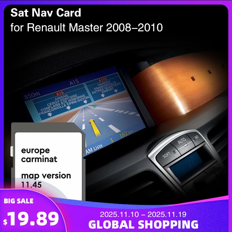 

Carminat 11.45 for Renault Master 2008 2010 Vehicle Map Software Update Data Sat Nav Memory SD Card Germany Poland Netherlands