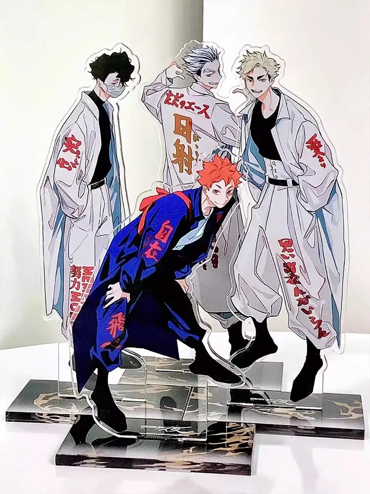 Anime Haikyuu!! Kotaro Bokuto Shoyo Hinata Cosplay Decoration Acrylic Standing Sign Cartoon Stand Figure Toys Ambitus