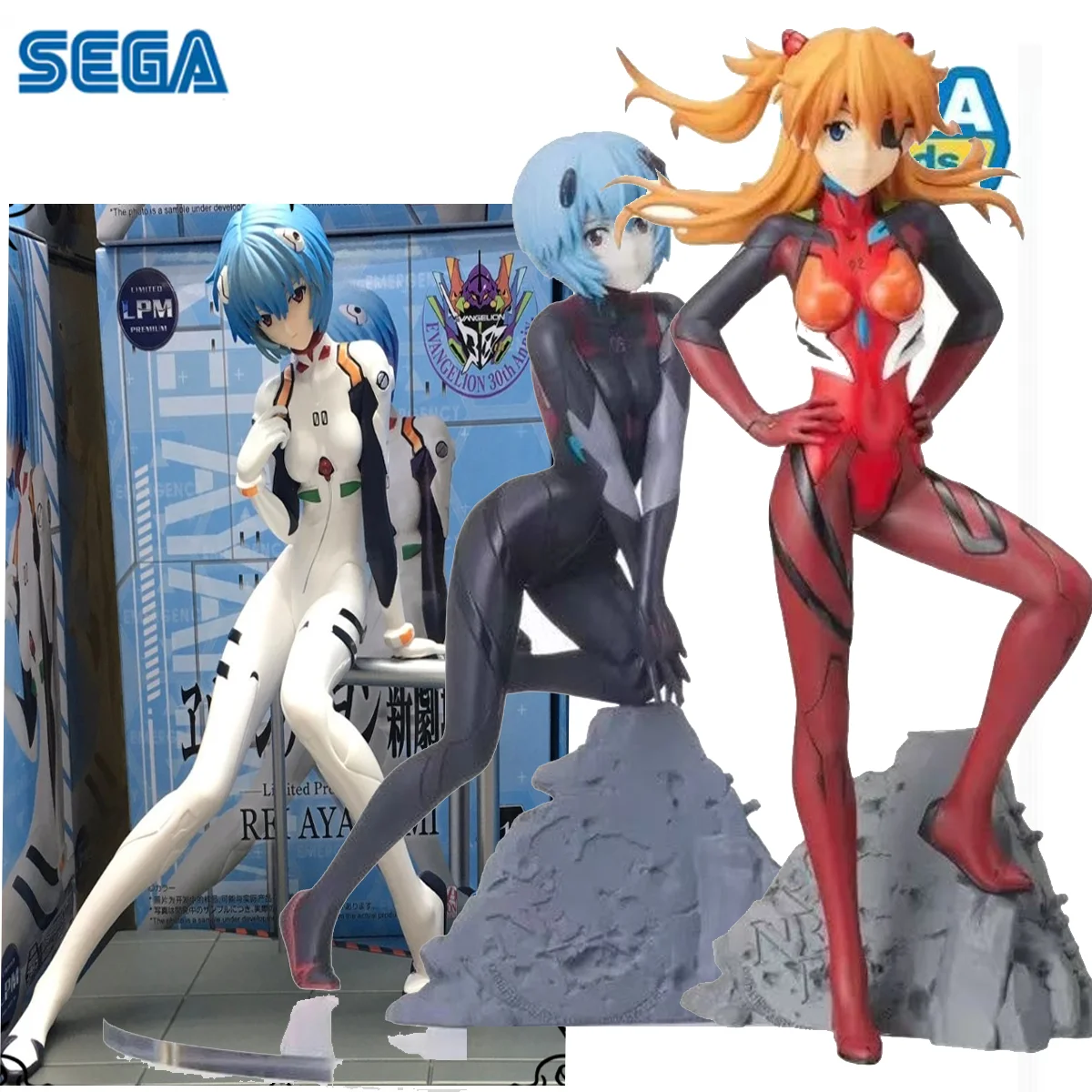 

SEGA Original LPM EVA Asuka Langley Soryu Ayanami Rei 23 см аниме фигурки игрушки для детей подарки