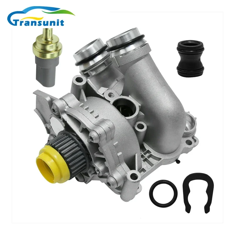 06H121026AE 06H121026AB 06H121026T OEM Water Pump with Thermostat Assembly Suit For VW Jetta Passat AUDI Q5 TT 1.8T 2.0T