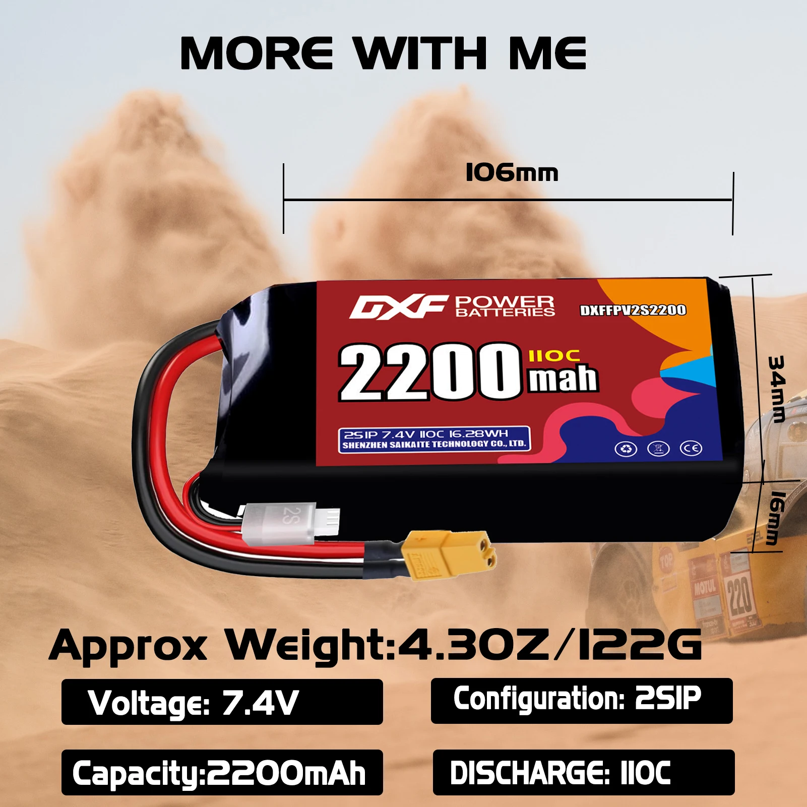 DXF 리포 배터리 2200mAh 110C 22.2V-6S 18.5V-5S 14.8V-4S 11.1V-3S 7.4V-2S XT30 XT60 JST 플러그 FPV 헬리콥터 쿼드콥터 드론용