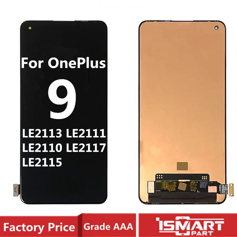 

For OnePlus 9 Lcd Display Touch Screen Digitizer Assembly OLED 1+9 LCD Replacement LE2113 LE2111 LE2110 LE2117 LE2115