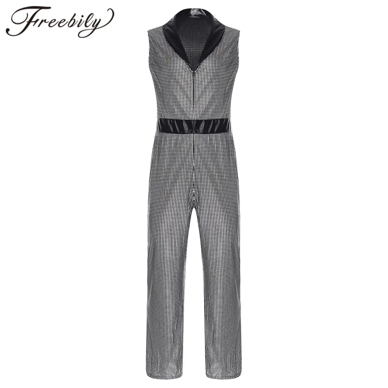 men-hippie-costume-retro-1920s-metallic-shiny-romper-disco-lapel-jumpsuit-music-festival-dance-outfit-stage-party-wear-clubwear