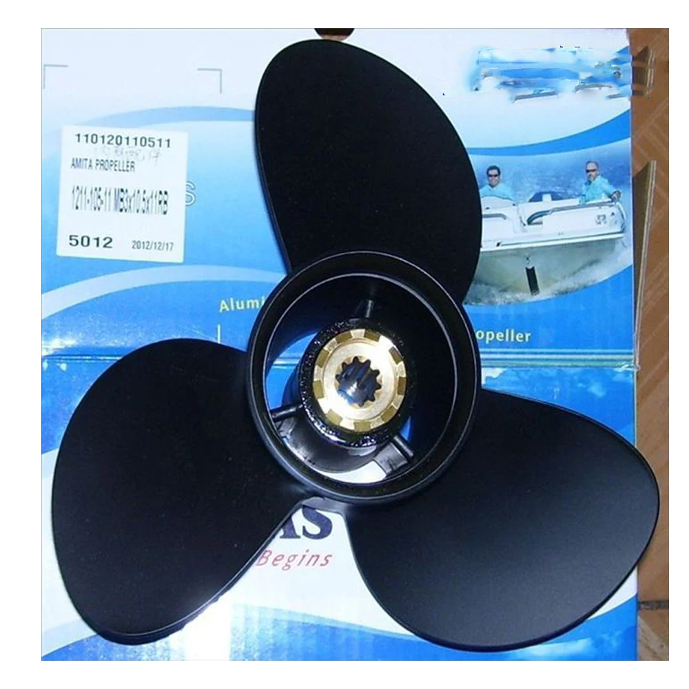 Boat Engine Part For Mercury Two-Stroke 25-30 Hp Outboard Aluminum Alloy Propeller 11-12 Inch 10.5x11