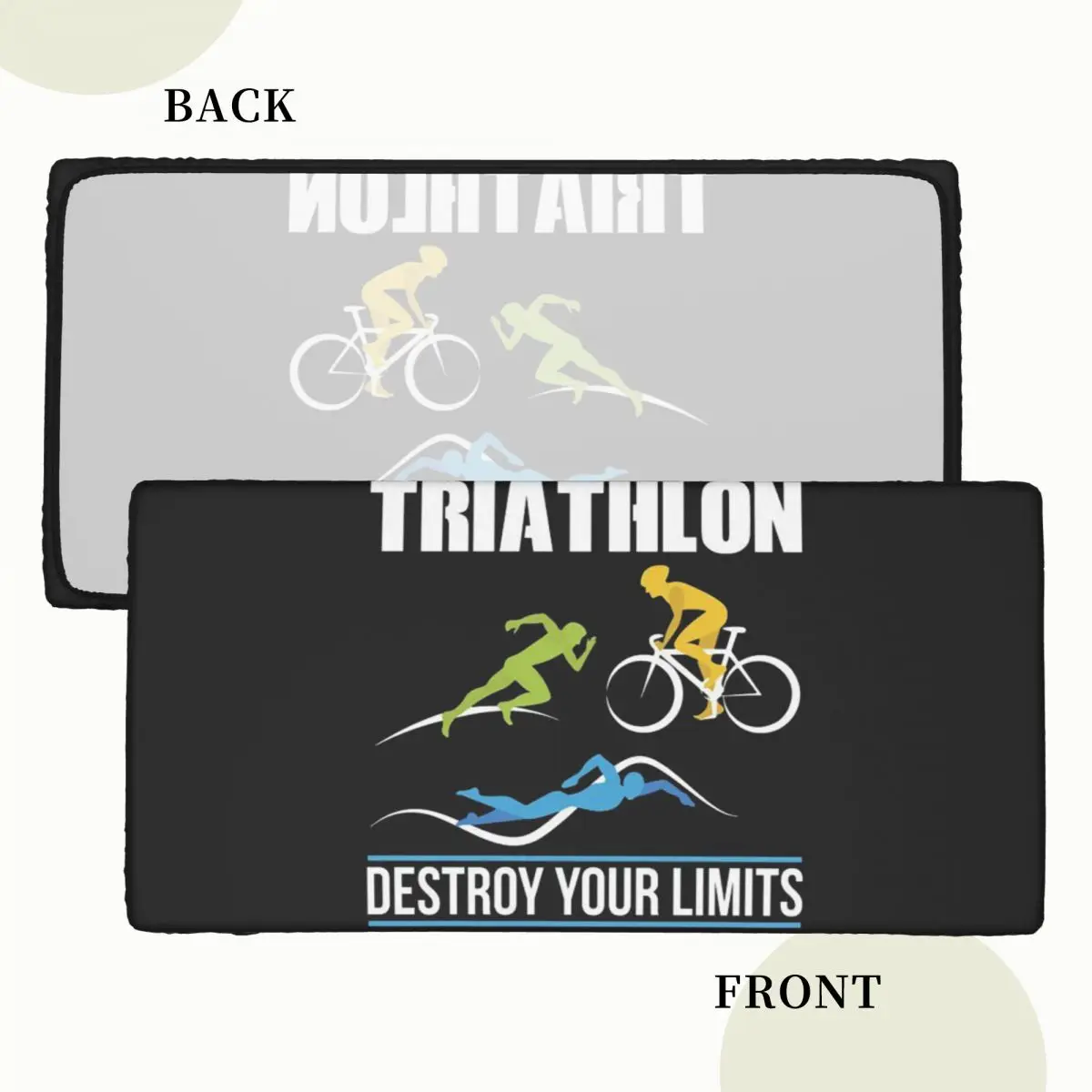 Triathlon Swimming Cycling Running Custom Rectangular Tablecloth Oilproof Table Cover for Dining Events Table Cloth
