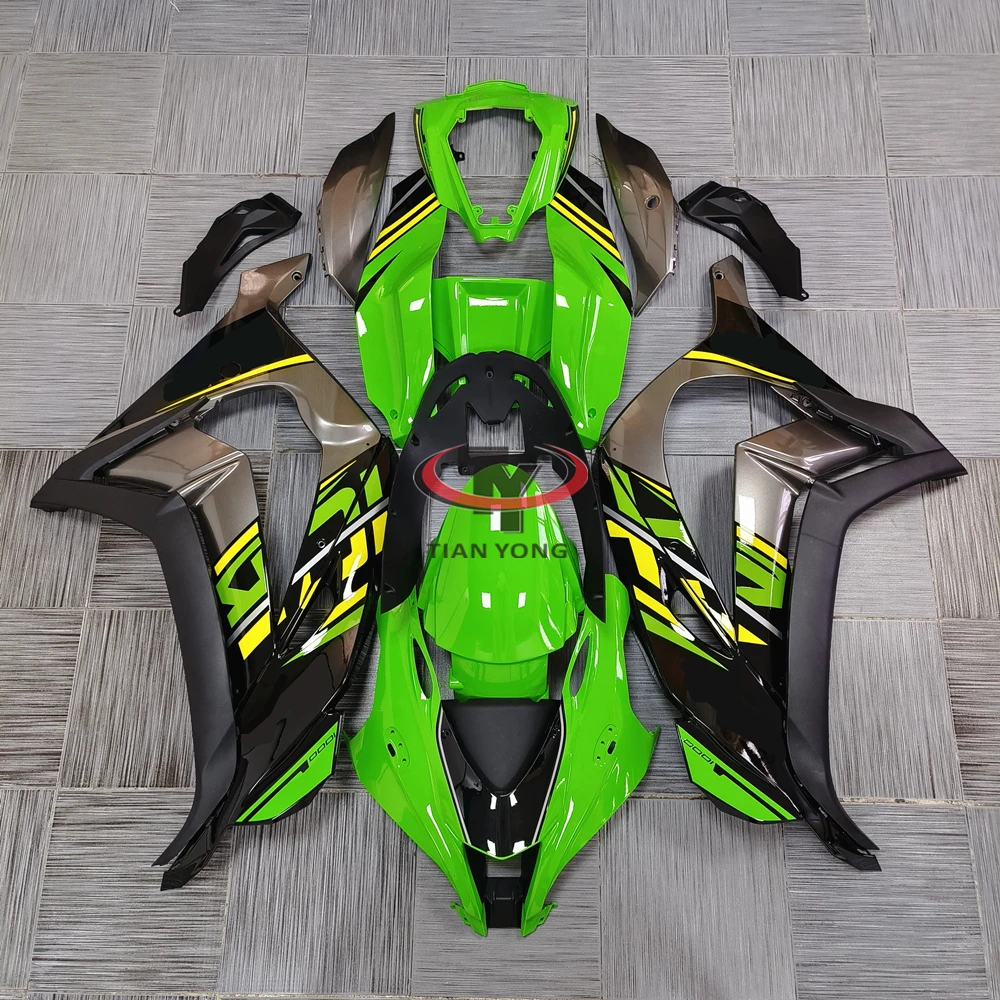 Bright Green Yellow Black Prints Motorcycle For Kawasaki ZX10R ZX 10R 2016-2017-2018-2019-2020 Full Fairing Kit Bodywork Cowling