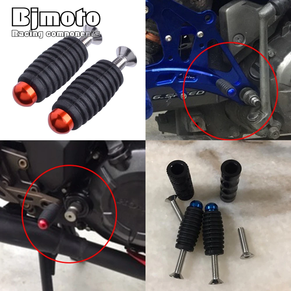 6MM CNC Aluminum Motorcycle Foot Pegs Footrests Foot Rest Pegs Shift Brake Lever for Yamaha MT07 MT09 XSR700 XSR900 SCR950 XJ6