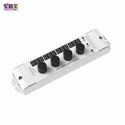 4CH*4A 12V-24VDC CV 4 Knob RGBW Controller V4-K Linear or logarithmic dimming/Numeric display For 4 Channel LED Strip Lights