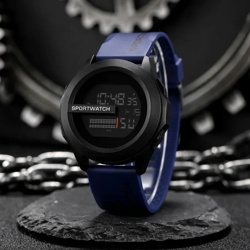 Multi-Functional Electronic Watch Reloj Top Brand Men Sport LED Watches Men Digital Clock Rubber Man Fitnes Athlete Timekeeping