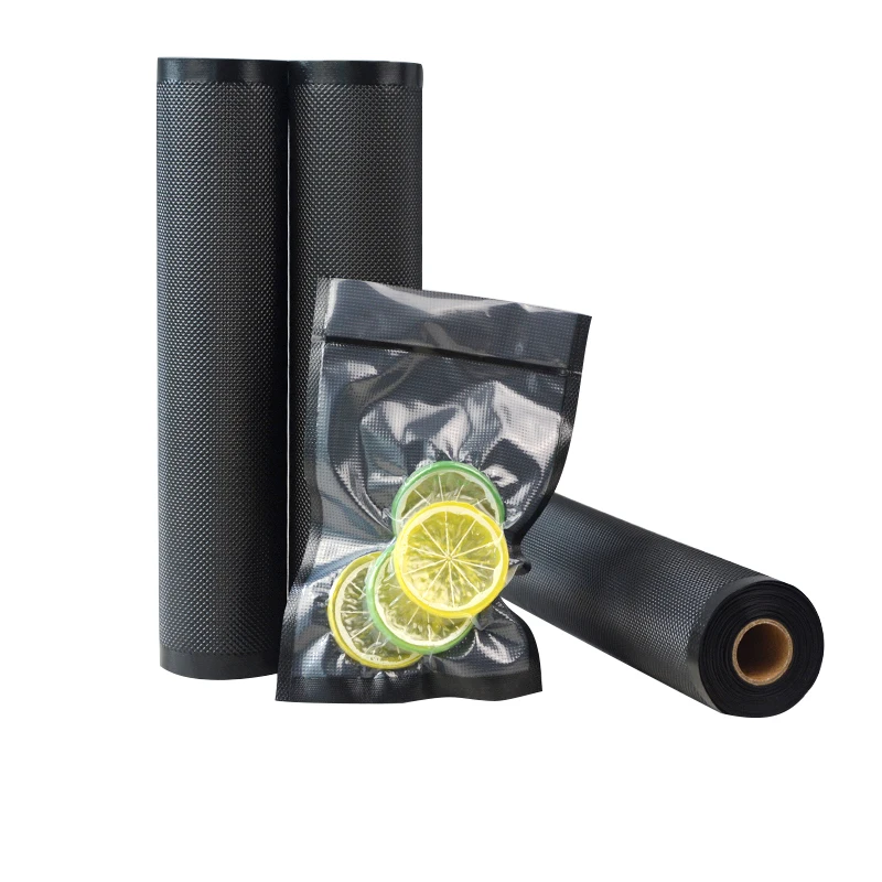 Foodsaver Black Mesh Vacuum seal rolls, Heavy Duty food packaing Roll bag 11X50, 8X50, 6X50, 20x600 Kitchen Accessories