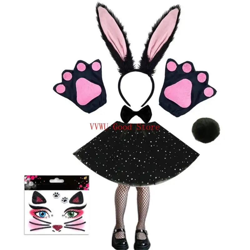 6/7pcs ملحقات الأزياء للسيدات للأرانب. #5