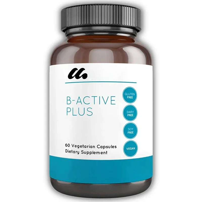 

B-Active Plus — Vegan B Vitamin Supplement for Energy, Metabolism, Heart Health — 60 Capsules