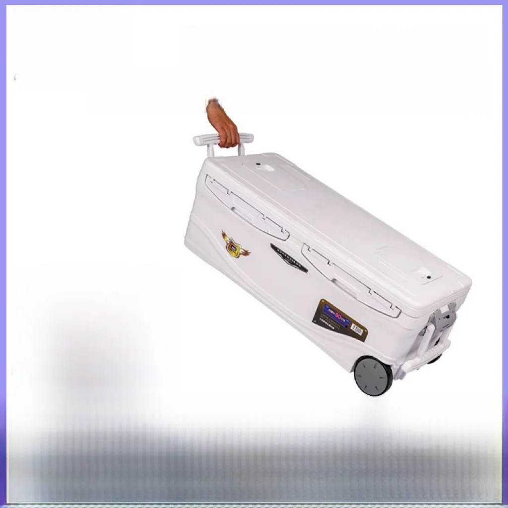 

Рыболовный ящик Henguan большой вместимости 406685L на колесах, уличный автомобильный холодильник, сумка-холодильник для морской рыбалки, пластиковый материал