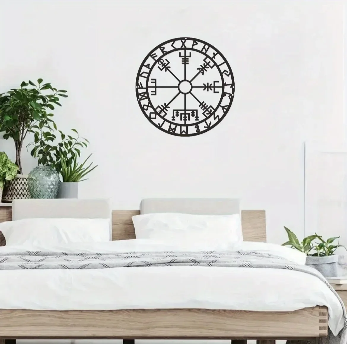 Helloyoung Metalen Home Decor Kunst Viking Decoratie Ijzeren Muur Opknoping Decoratie Viking Kompas Opengewerkte Woonkamer Decoratie Bed