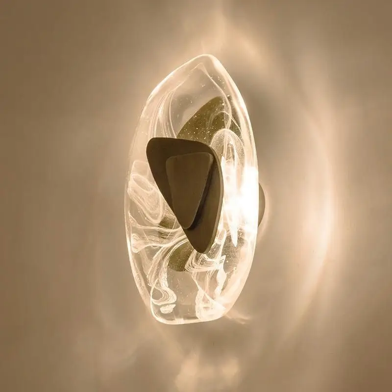 Nordic modern light luxury marble wall lamp background wall hallway simple designer living room creative bedroom bedside lamp