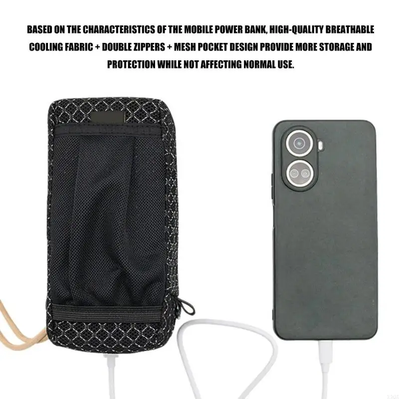 Shockproof Storage Bag Travel Carrying Case for H50 50000mah 100W Power Banks Scratchproof With Mesh Pocket