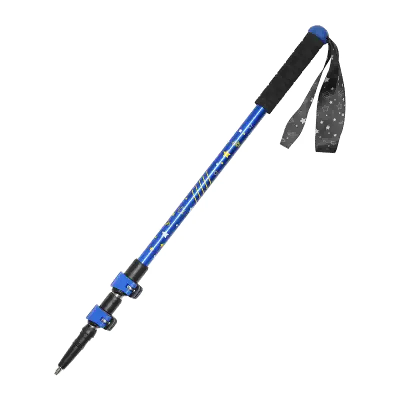 

Children Hiking Pole Folding Telescopic Aluminum Alloy Outer Lock Ultra-light 3-section Walking Stick Kids Off-road Cane