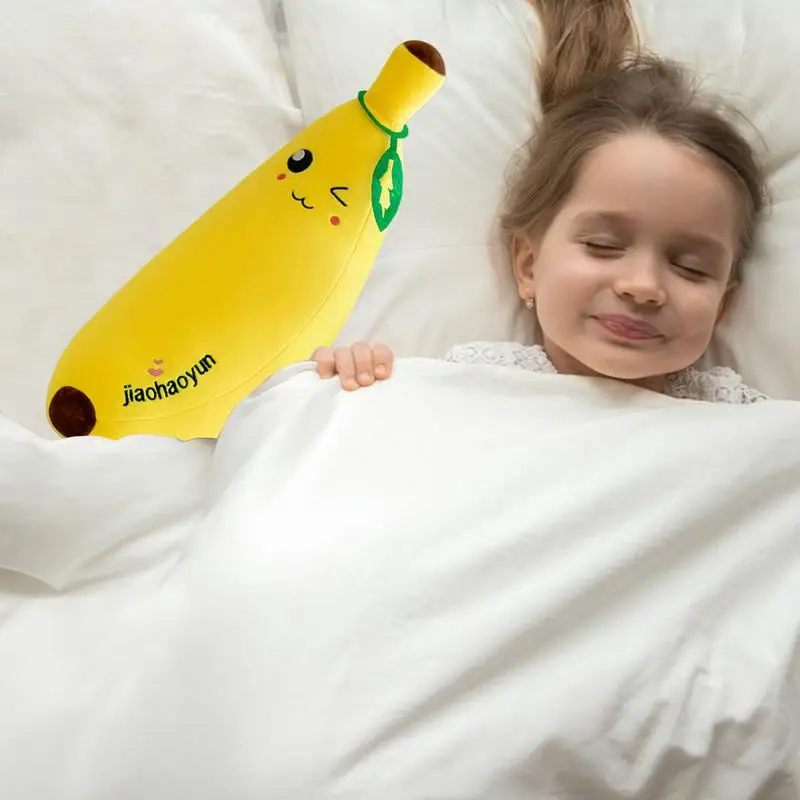 Banaan pluche knuffeldier Leuke gevulde bananenpluche Knuffels Kussen Speelgoed Zacht en comfortabel pluche kussens voor familievrienden